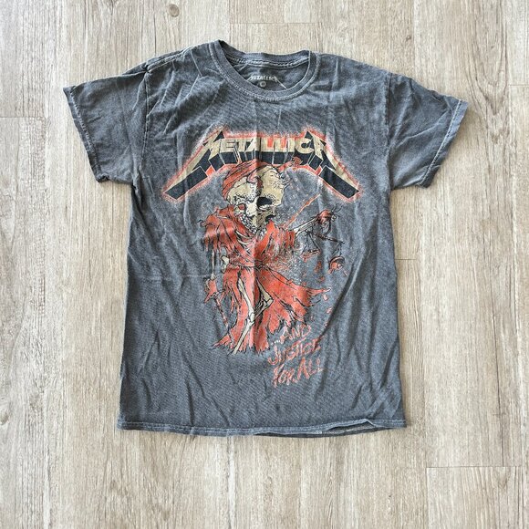 Unisex Metallica Grey Band Tshirt - XS - Picture 1 of 5